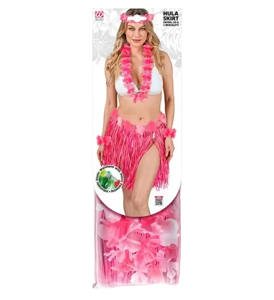 Hawaiianisches Kostümset rosa