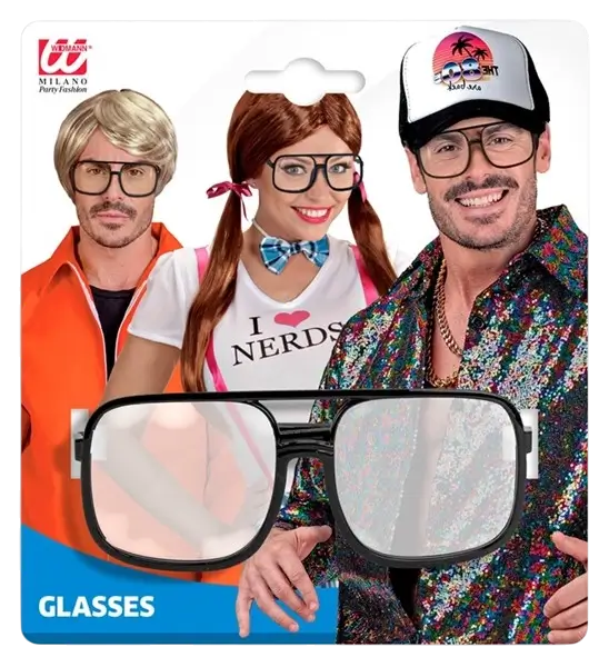 Brille im 90er-Jahre-Stil - Transparente Gläser