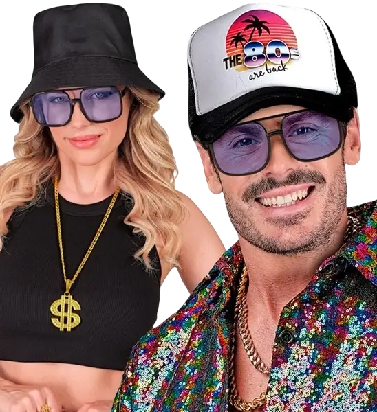 90er Jahre Brille - Blaue Gläser