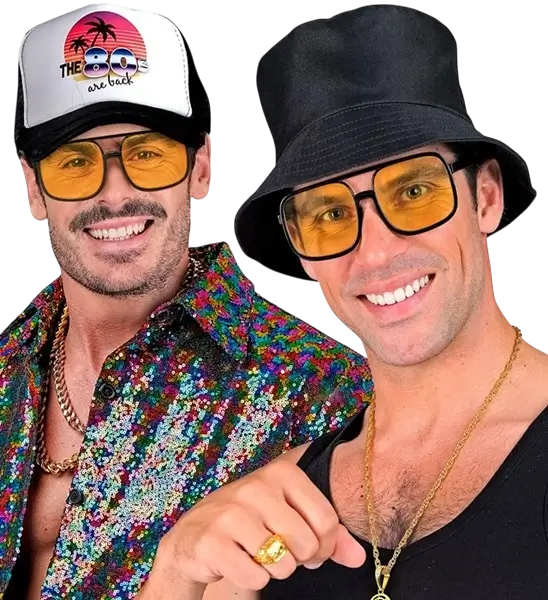 90er Jahre Brille - Gelbe Gläser