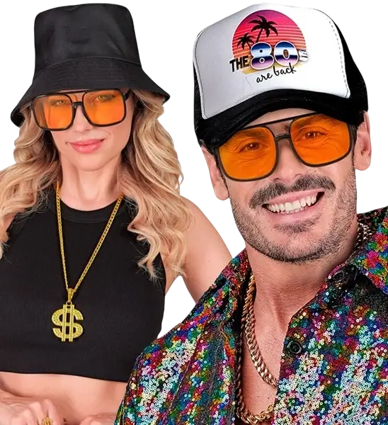 90er Jahre Brille - Orangefarbene Gläser
