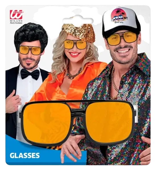 90er Jahre Brille - Orangefarbene Gläser