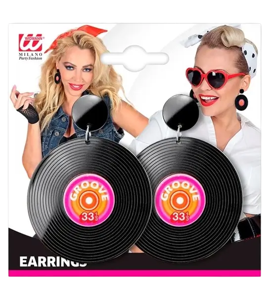 Ohrringe Schallplatte Vinyl 80er Jahre