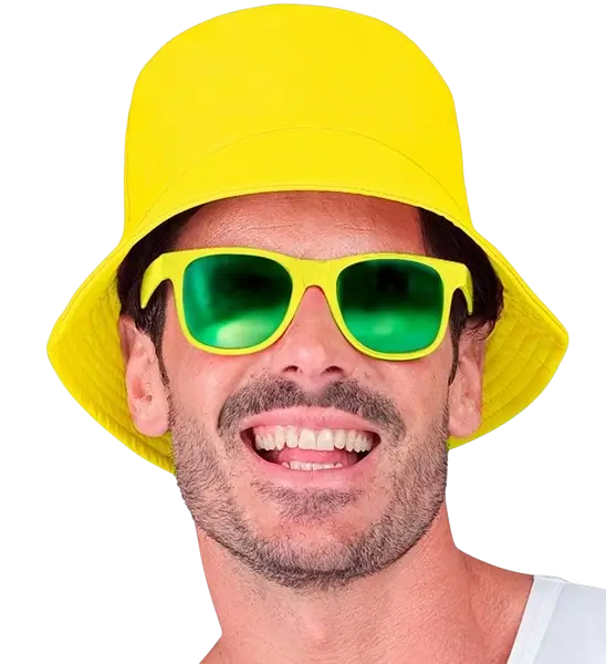 Neongelber Bob-Hut