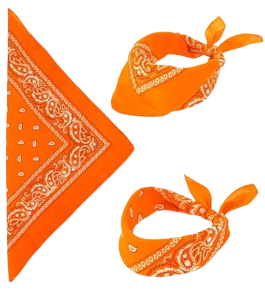 Orangefarbenes Bandana