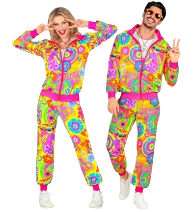 Hippie-Overall groovy love fluo - S