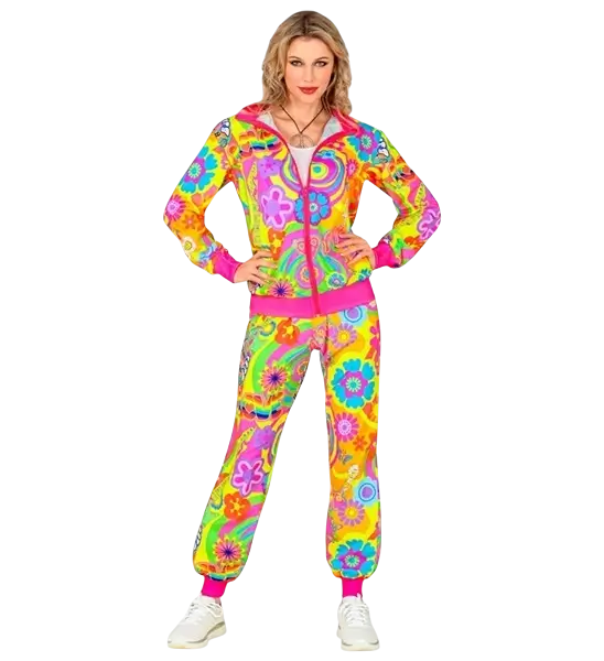 Hippie-Overall groovy love fluo - XL