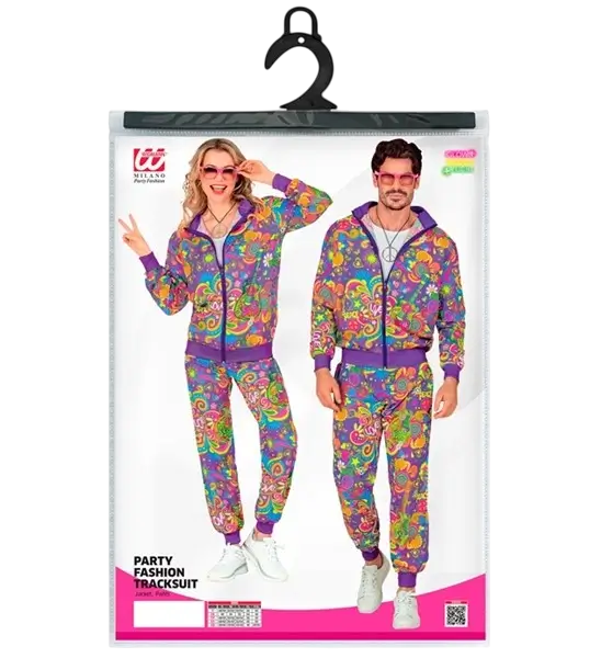 Fluo Hippie Flower Power Overall - S