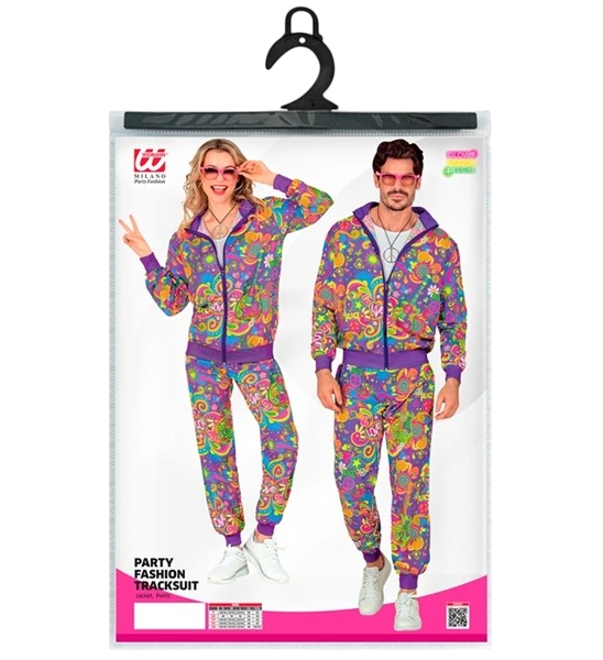 Fluo Hippie Flower Power Overall - M