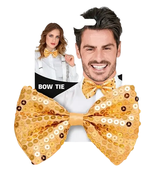 Schmetterlingsknoten goldene Pailletten