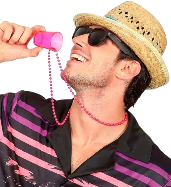Shooting-Halskette in Neonpink