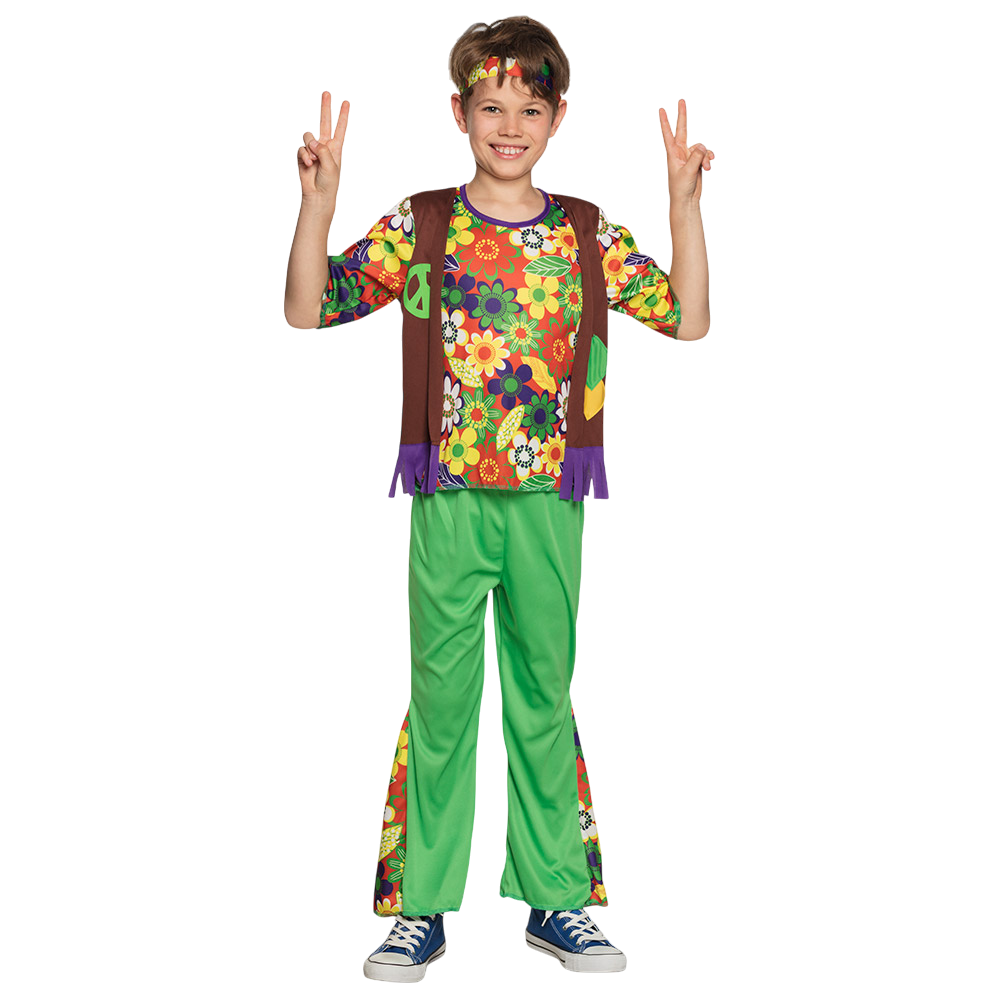 Hippie-Blumen-Kostüm, Jungen - 4-6 Jahre