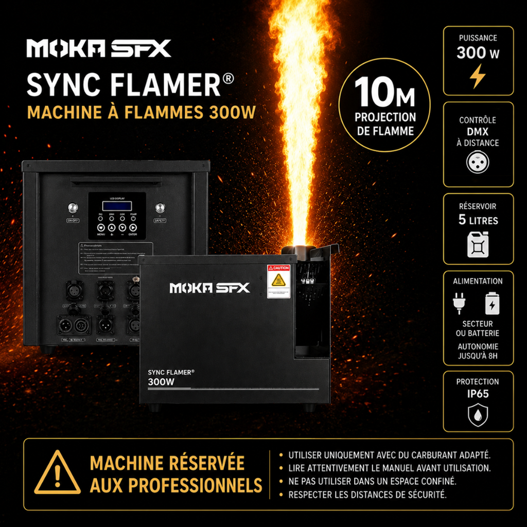 SYNC FLAMER® - Flammenmaschine 300W, Outdoor IP65 - 8 bis 10 Meter