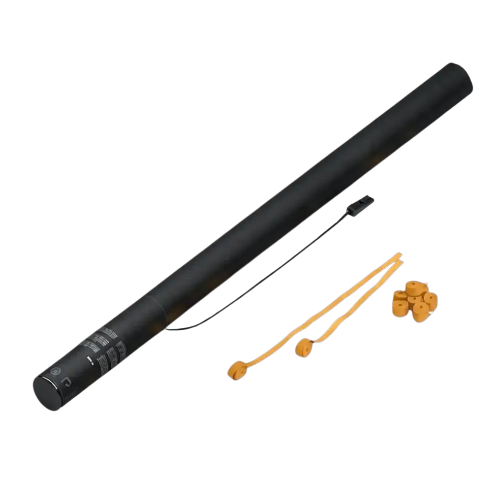Elektrische Konfettikanone Streamer Orange 80 cm