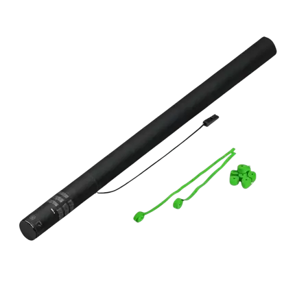 Elektrische Konfettikanone Streamer Grün 80 cm