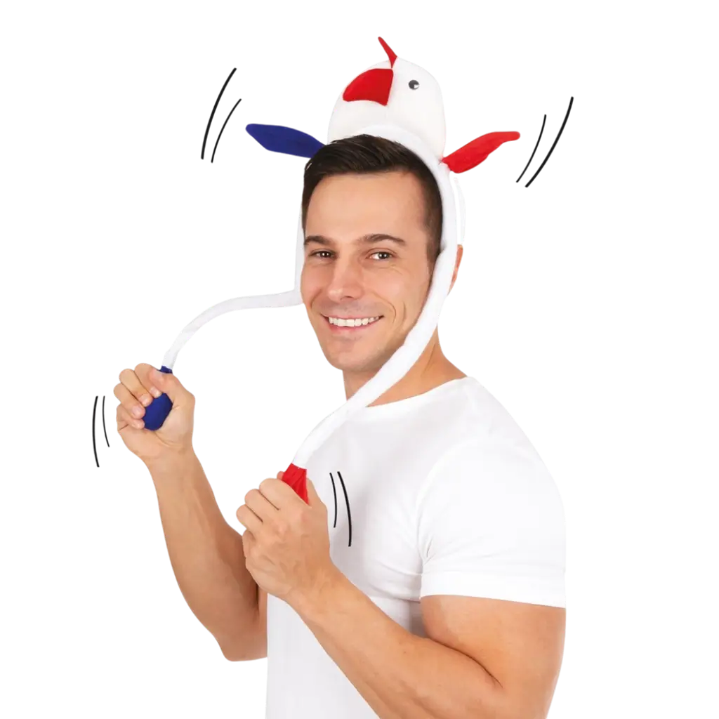 Haarreif "Coq Animé" - blau, weiß, rot - Frankreich-Fans