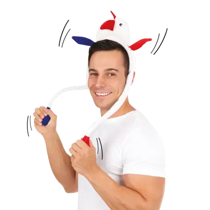 Haarreif Coq Animé - blau, weiß, rot - Frankreich-Fans