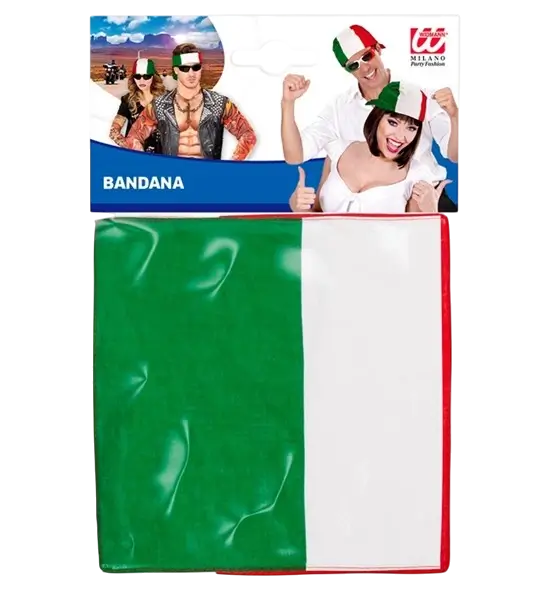 Bandana Italien 55 cm aus Baumwolle - Fußballfans und Kostüme