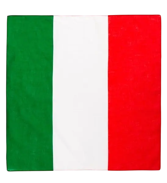 Bandana Italien 55 cm aus Baumwolle - Fußballfans und Kostüme