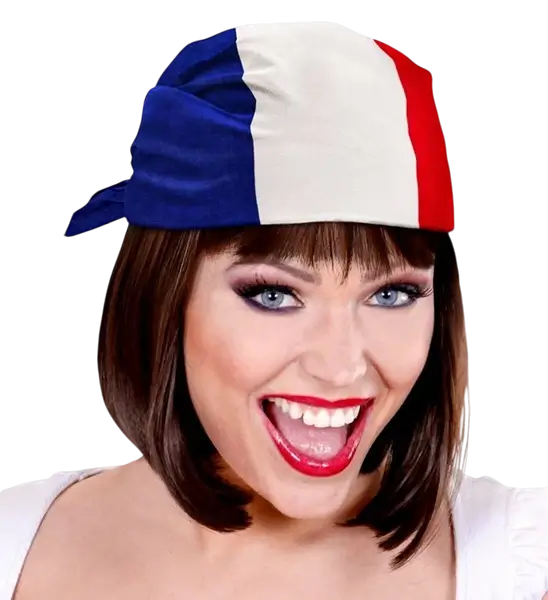 Bandana Frankreich 55 cm aus Baumwolle - Fans und Verkleidung