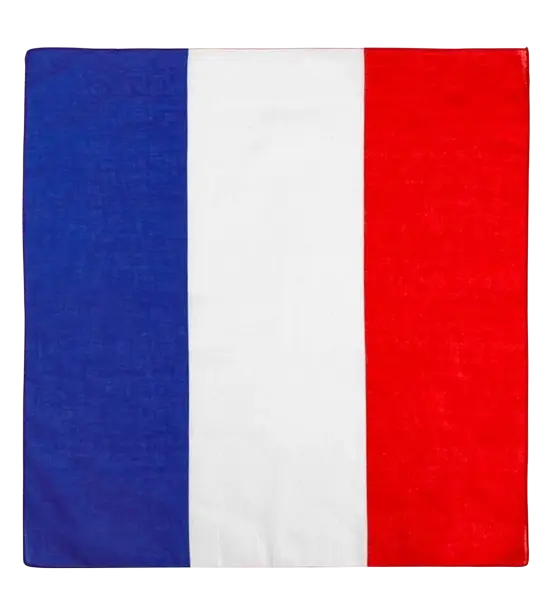 Bandana Frankreich 55 cm aus Baumwolle - Fans und Verkleidung