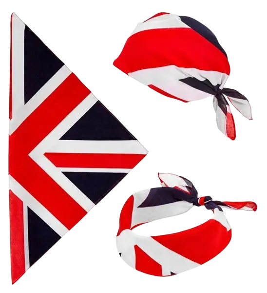 Bandana Großbritannien 55 cm Baumwolle - Fans und Kostüme