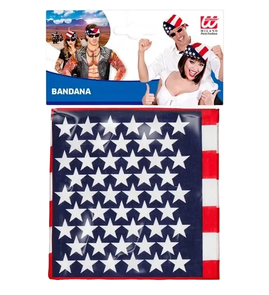 Bandana USA 55 cm aus Baumwolle - Fans und Verkleidung