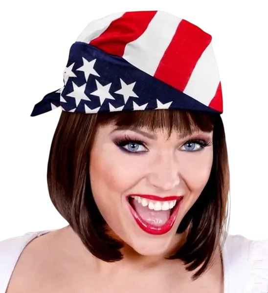 Bandana USA 55 cm aus Baumwolle - Fans und Verkleidung