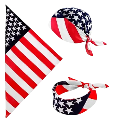 Bandana USA 55 cm aus Baumwolle - Fans und Verkleidung