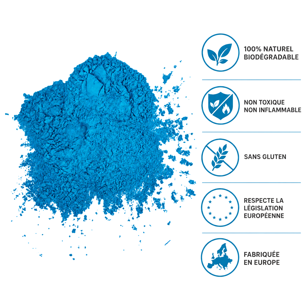 poudre holi bleue
