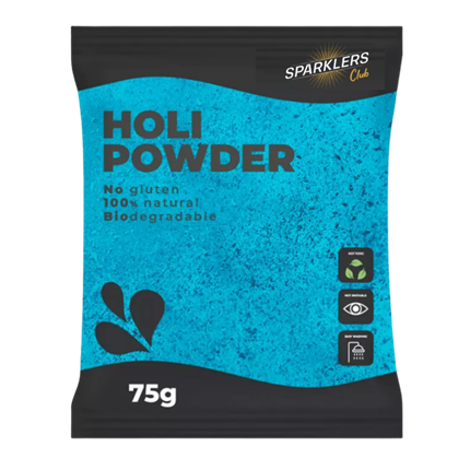 Holi-Pulver BLAU – Beutel à 75 Gramm