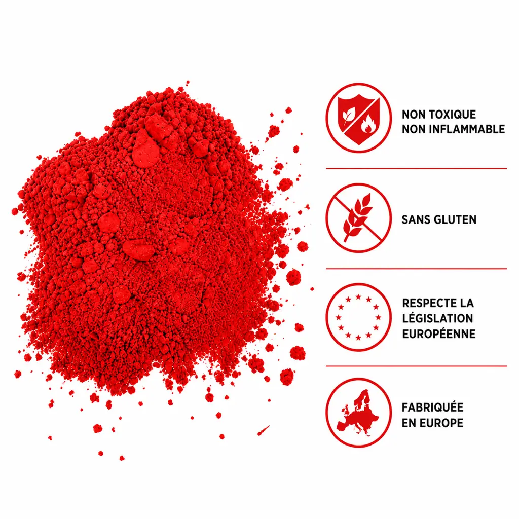 Holi-Pulver ROT – Beutel à 75 Gramm