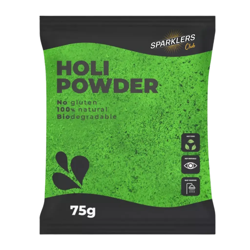 Holi-Pulver GRÜN – Beutel à 75 Gramm