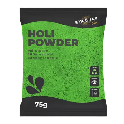 Holi-Pulver GRÜN – Beutel à 75 Gramm