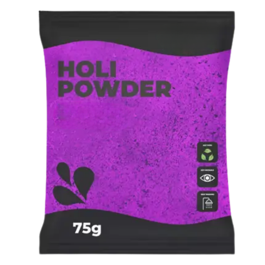 Holi-Pulver VIOLETT – Beutel à 75 Gramm