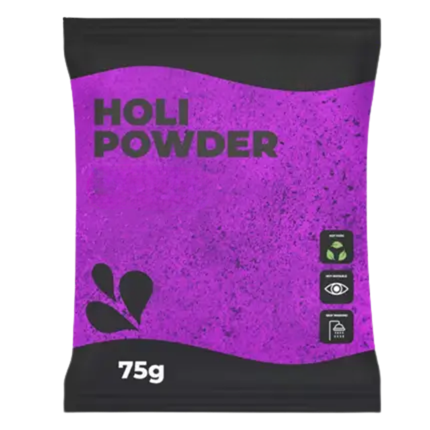 Holi-Pulver VIOLETT – Beutel à 75 Gramm