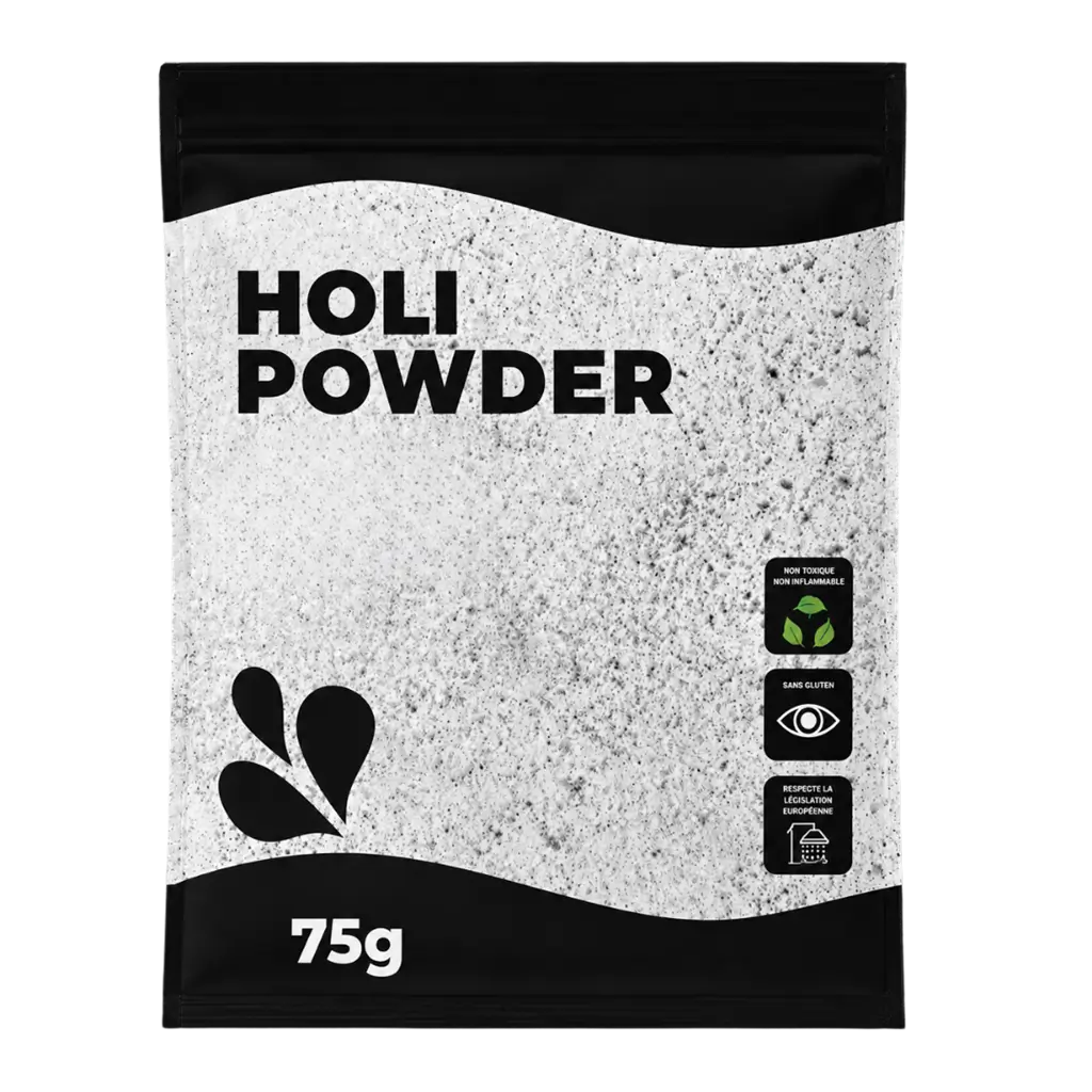 Holi-Pulver WEISS – Beutel à 75 Gramm