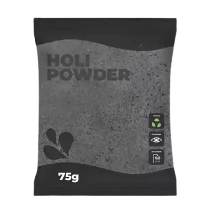 Holi-Pulver SCHWARZ – Beutel à 75 Gramm
