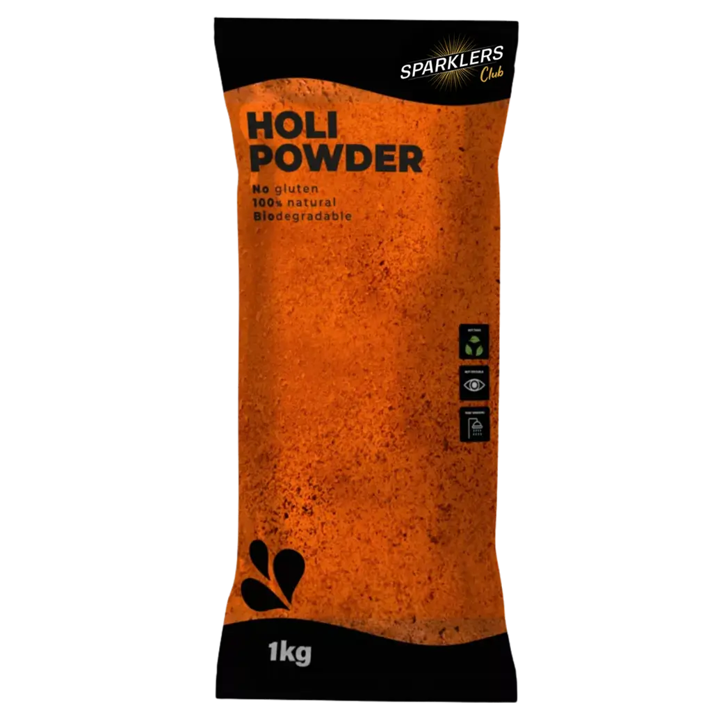 Holi-Pulver Orange – 1-kg-Beutel