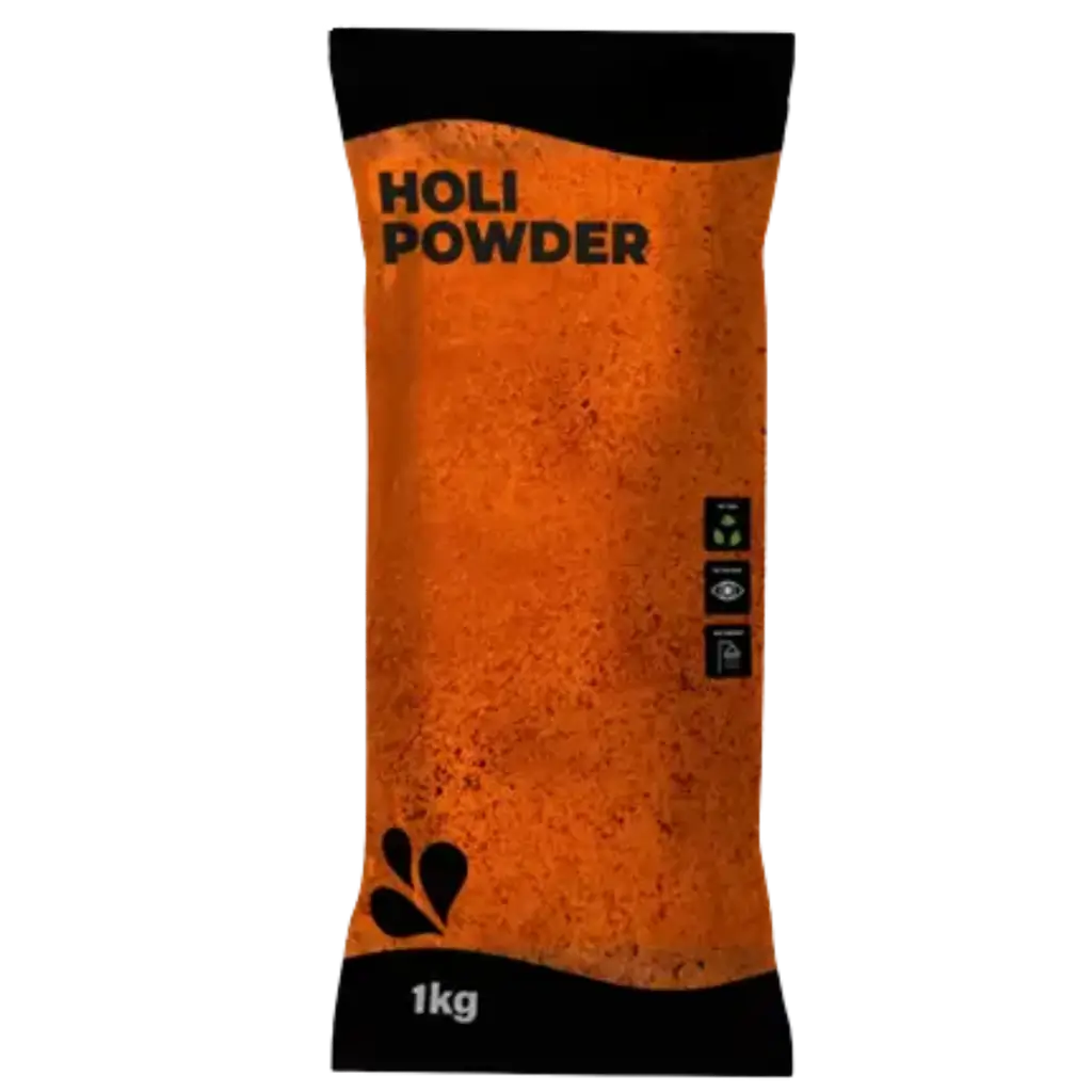 Holi-Pulver Orange – 1-kg-Beutel