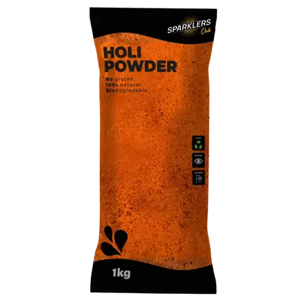 Holi-Pulver Orange – 1-kg-Beutel