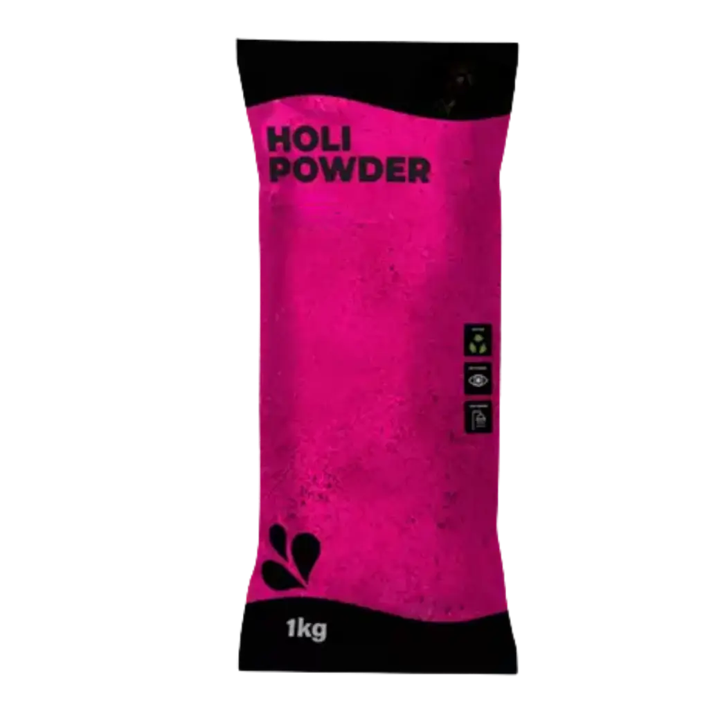Holi-Pulver in Rosa – 1-kg-Beutel
