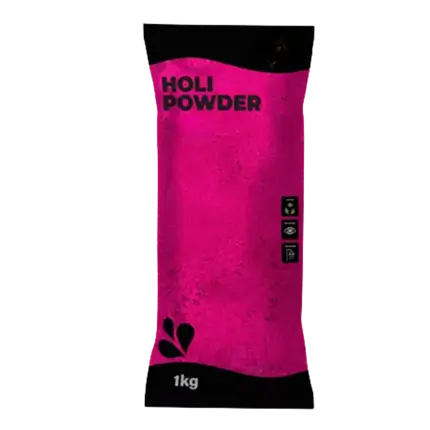 Holi-Pulver in Rosa – 1-kg-Beutel