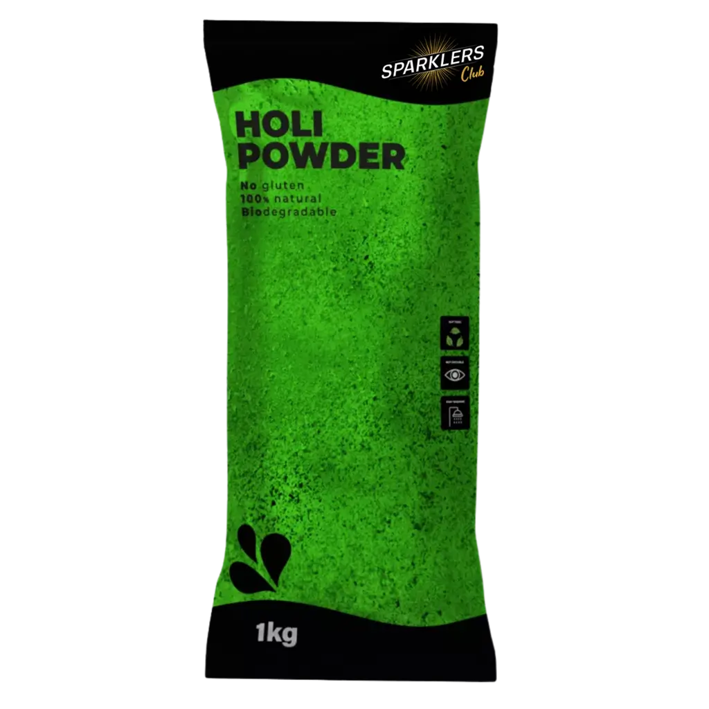 Grünes Holi-Pulver – 1-kg-Beutel