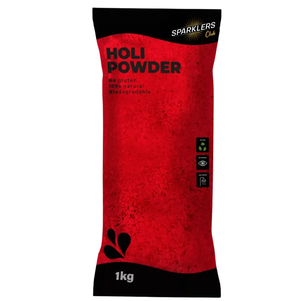 Rotes Holi-Pulver – 1-kg-Beutel