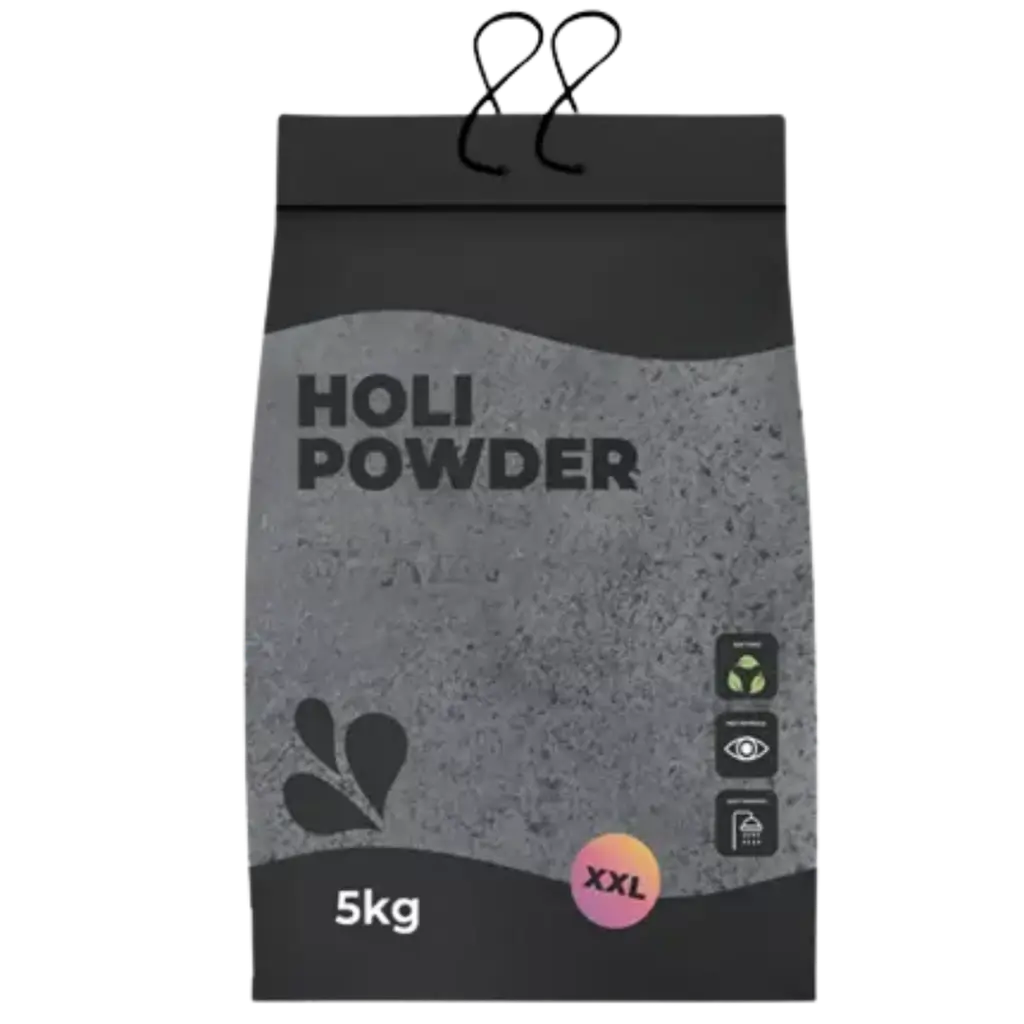 Holi-Pulver SCHWARZ – 5-kg-Beutel