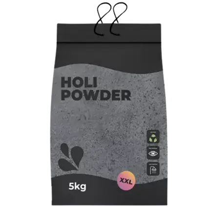Holi-Pulver SCHWARZ – 5-kg-Beutel