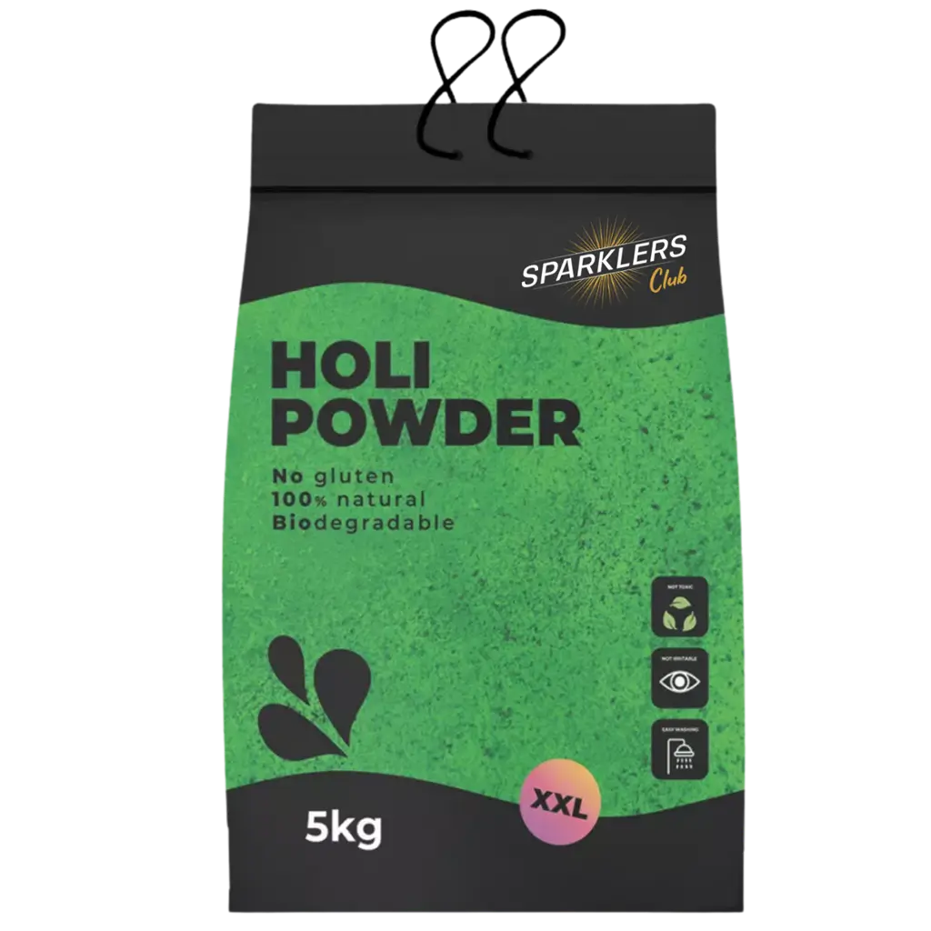 Holi-Pulver GRÜN – 5-kg-Beutel