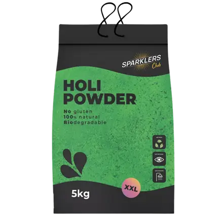 Holi-Pulver GRÜN – 5-kg-Beutel