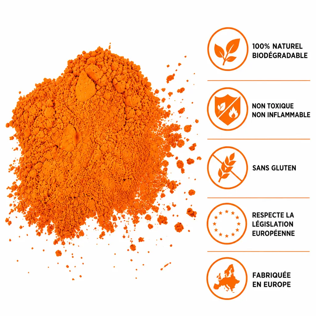Holi-Pulverfeuerlöscher Orange – 5 kg